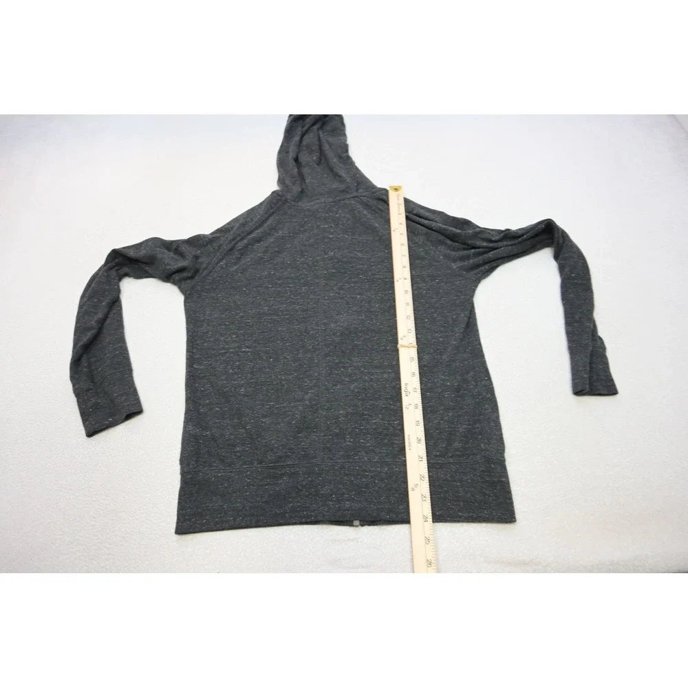 Nike Full Zip Hoodie Women Medium Dark Gray Heather Just Do It Athletic EUC